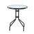 GardenLine black garden table with tempered glass top