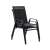 GardenLine black patio chairs stacked