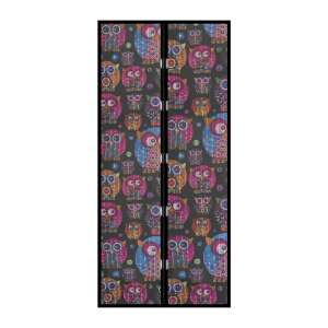 Magnetic door screen with owl pattern, 100x210 cm - Mosquito Net