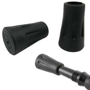 Nordic Walking Stick Rubber Caps, Tip Protectors - for Hiking, 2 pcs