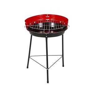 GardenLine Faszenes charcoal grill, 41x33,5x46,5 cm, black and red, with chrome-plated grill grate - GardenLine