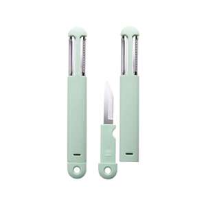 3 v 1 šupáč, krájač a nôž, čepele z nehrdzavejúcej ocele, zelená rukoväť - Škrabky