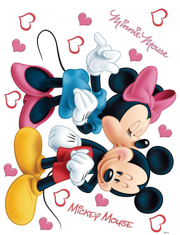 Mickey, Minnie szerelmes falmatrica |  85  cm x 65 cm - babaszoba...