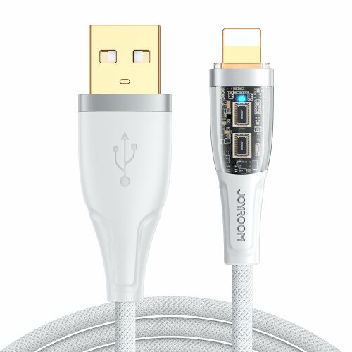 Joyroom USB-A to Lightning Cable with Smart Switch, 2.4A, White