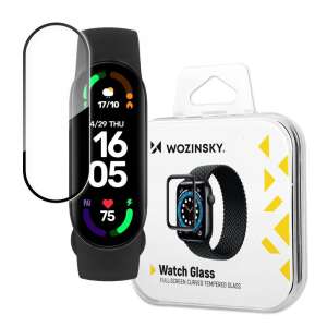 Wozinsky Watch Glass képernyővédő a Xiaomi Mi Band 6-hoz, fekete kerettel - Wozinsky