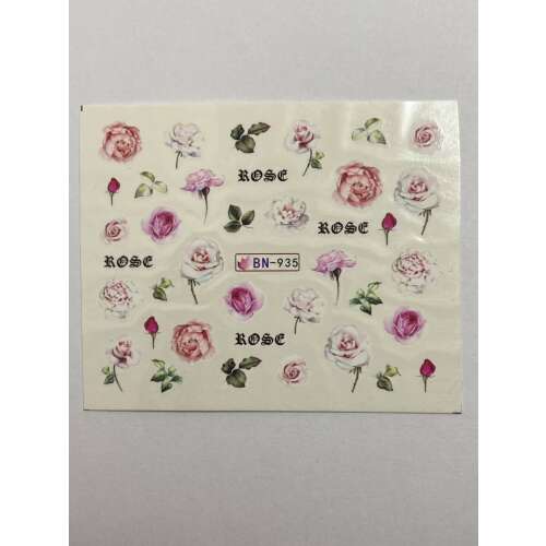 Rózsás körmös matricák, BN-935