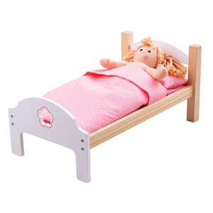 Játék babaágy ágyneművel - natúr-rózsaszín - fajáték - BJ133 50672109 Bigjigs