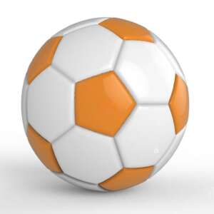 Oranžová a biela futbalová lopta, veľkosť 5, pre deti - Šport a voľný čas