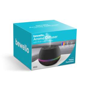 Bewello Aroma Diffúzor RGB fényterápiával, fekete, 160 ml, BW2032A - Bewello