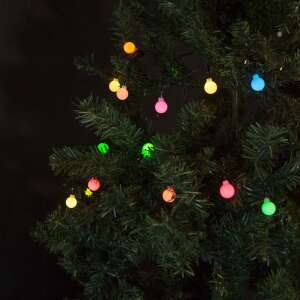 50 LED-es színes opál gömb fényfüzér karácsonyfa díszítésére - Nonbrand Fényfüzér