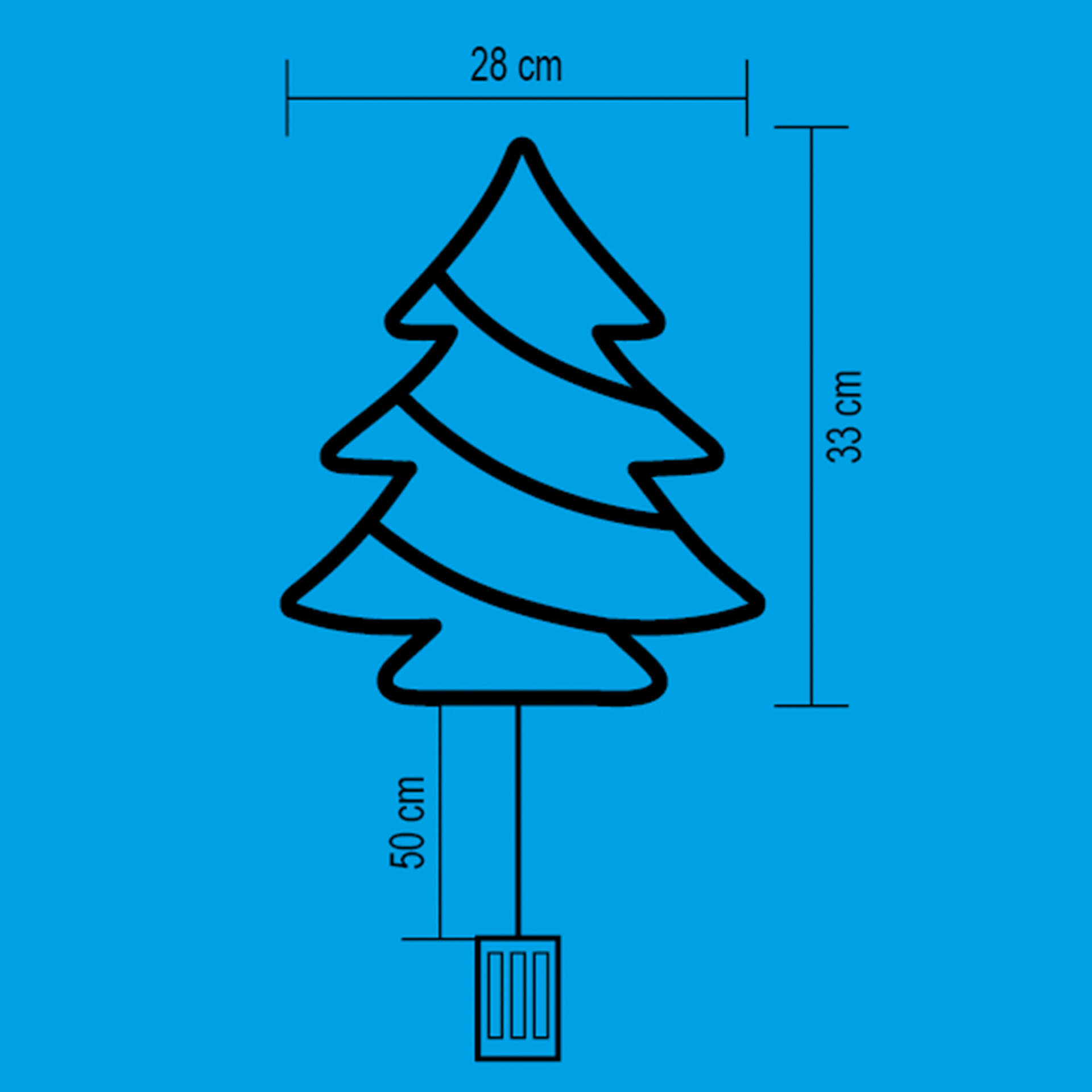 Home karácsonyi LED-es ablakdísz, fenyőfa, elemes, kid502b/ww mel...