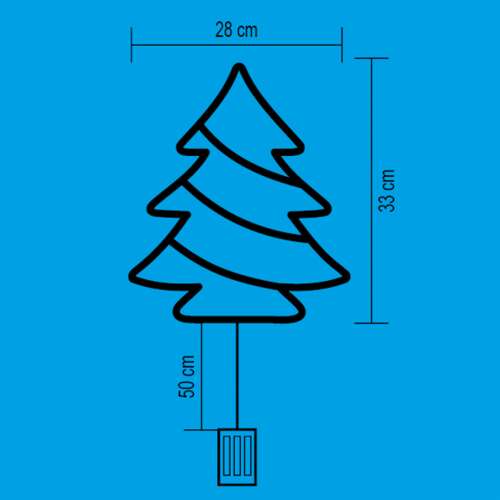 Home karácsonyi LED-es ablakdísz, fenyőfa, elemes, kid502b/ww melegfehér