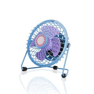 Delight USB Mini Ventilátor, kék és lila színben, 2020-as modell, fém, asztali ventilátor - Delight