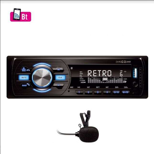 SAL VB 4000 Bluetooth autóhifi fejegység, AUX, USB, SD, fekete RDS vb4000 telegonkihangosító, bluetooth autórádió 4x45w