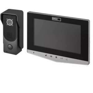 Emos H2030 videó kaputelefon szett 7"-s LCD kijelző vízmentes kültéri egység, 16 dallam 92537011 