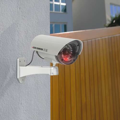 Sprinter Kültéri vízálló álkamera, villogó piros LED-del, CCTV kamera utánzat