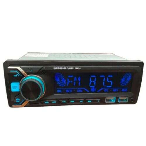 7-kolorowy radio samochodowy z podwójnym USB, szybkim ładowaniem, EQ, BT, odtwarzaczem MP3, radiem FM, gniazdami USB i SD