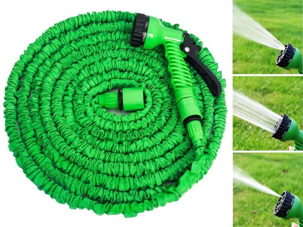 KINZO Xhose pro locsolócső,30m - ajándék szórófejjel Garden Xhose táguló locsolócső csavarodásmentes slag ajándék szórófejjel 7 Funkciós