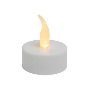 Fehér LED tea light gyertya, elemes, pislákoló láng - Mécses