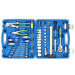 Kinzo 56 részes racsnis dugókulcs szerszámkészlet, króm-vanádium, professzionális, EDC 16670 - Kézi szerszám