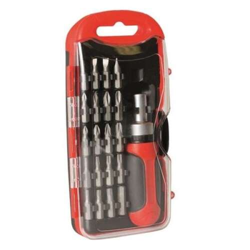 Sma racsnis csavarhúzó készlet, mágneses racsnis fogantyú, 21 darab