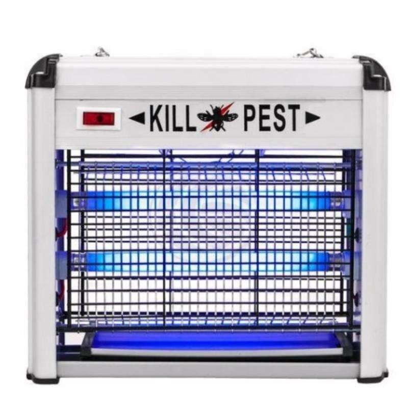 Kill Pest MT-040 Kompakt méretű elektromos rovarcsapda (UV fénnyel) az új 2024-s nagyobb teljesítményű 110m 40w-s piros szürke dobozos