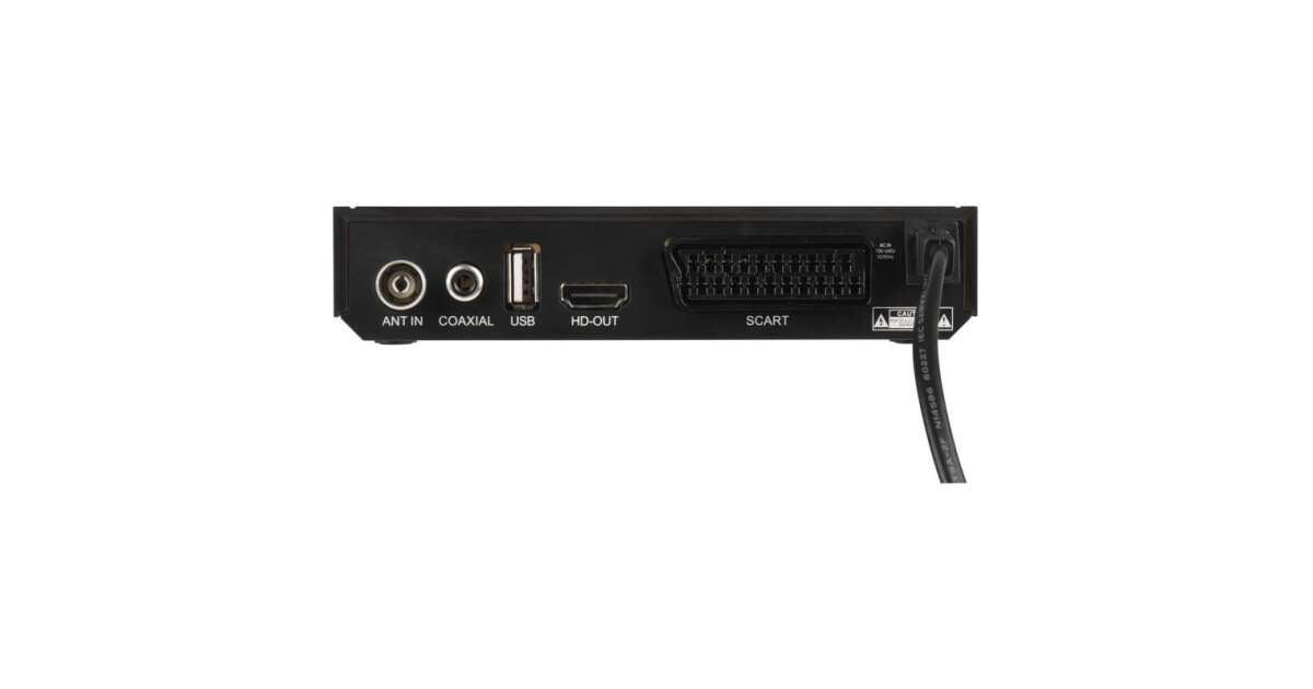 EMOS Digitális HDTV DVBT2 H265 HEVC Settop box vevőegység földi TV