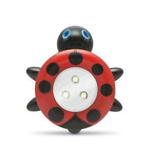 Phenom Katica Nyomógombos Éjszakai Lámpa, piros katicabogár alakú éjszakai lámpa nyomógombos kapcsolóval, tökéletes gyerekszobákba - Phenom