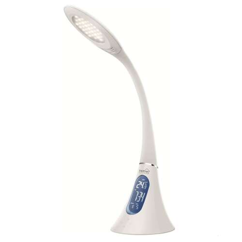 Home by Somogyi LA6 LED asztali lámpa órával, hőmérővel, 7W, 600lm, fehér