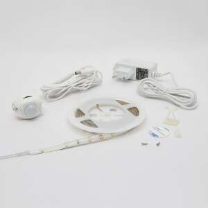 Phenom LED szalag mozgásérzékelővel, készlet, tartalmazza a LED szalagot, a tápegységet, a szenzor, a rögzítő klipek és ragasztó párnák - Phenom