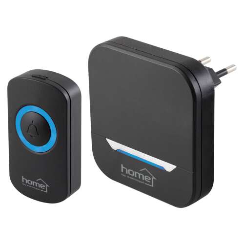 Home vezeték nélküli csengő készlet, fekete, DB1505AC, tartalmazza a vevőt és a gombot