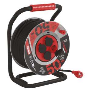 Emos P19223 50m 1.5mm2 IP44 SCHUKO kábeldob 4 aljzat - EMOS