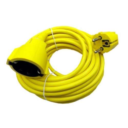 Bewello KFBY3-01P-20M Hálózati hosszabbító földelt 20m sárga - 00076376
