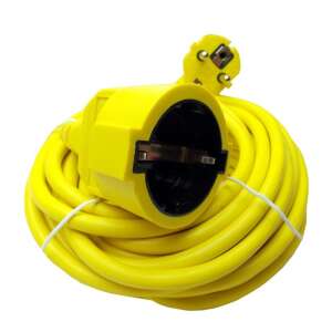 KFBY3-01P-10M 10 méteres sárga hosszabbító kábel földelt dugóval - Bewello