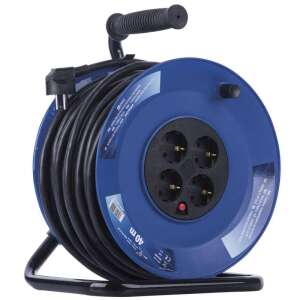 Emos 40 méteres kábeldob 4 aljzat, kék, P09240M - EMOS Hosszabbító