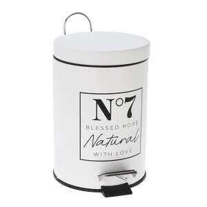 Excellent Houseware Abfalleimer, Metall, 17x24,5 cm, 3 l, weiß