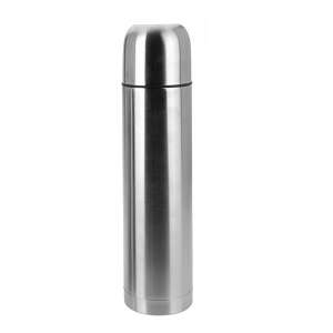 Stainless steel thermos with push button, 1 liter, for hot drinks, keeps drinks hot for 6 hours, Excellent Houseware brand - Food & beverage carrier