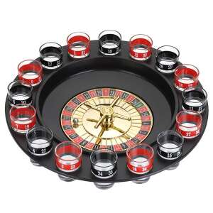 Roulette drinking game with 16 shot glasses - Adult Board Game