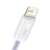 Aproape de conectorul cablului Baseus Dynamic 2 USB - Lightning, 2.4A, 2m, mov