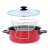 CookLine non-stick oil frying pan with lid and filter 24cm #red 51346630