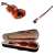 4/4 size violin, bow, and case