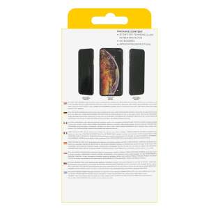 Folie de sticla securizata IdeallStore® pentru protectie compatibila iPhone 12 Pro Max, 3D, Anti-spy, neagra, acoperire full-cover 50762943 Folii protecție
