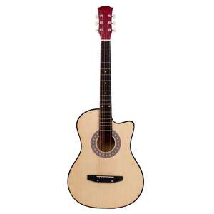 Akustikgitarre, Holzdesign, 86 cm, Naturfarbe - Musikinstrumente