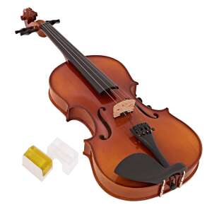 IdeallStore® klasszikus hegedű, 1/4-es méret, fa, anyagból készült tok, két húrkészlet mellékelve 50763696 