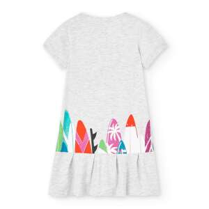 boboli Sommerkleid für Mädchen mit Surfboard-Druck, graue Farbe - Boboli