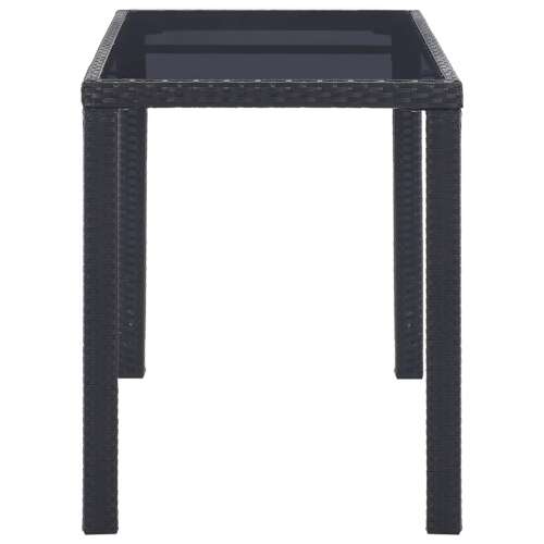 Fekete polyrattan kerti asztal 123 x 60 x 74 cm 50783309
