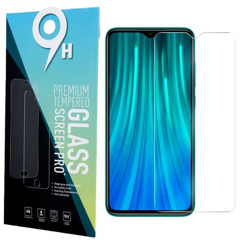 9H edzett üveg képernyővédő a Xiaomi Redmi Note 8T-hez, felhelyezve a telefon képernyőjére