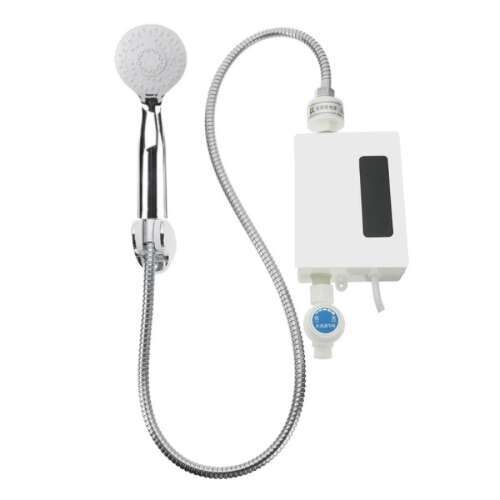 Elektromos Átfolyós Vízmelegítő LCD képernyővel Tusrózsával