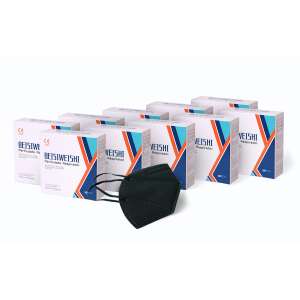 100 pack black FFP2 respirator masks, CE certified, Beisishi brand - Work Safety
