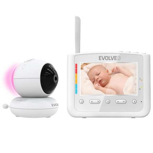 EvolvEO NL4 baby monitor s noćnom lampom i rotirajućom kamerom